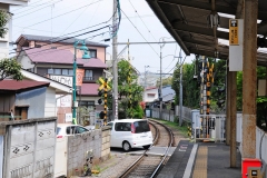 Suburban tram track