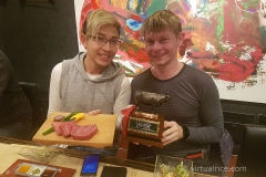 Award Winning Kobe Wagyu Beef.