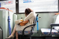 Bus rides can be rather boring.